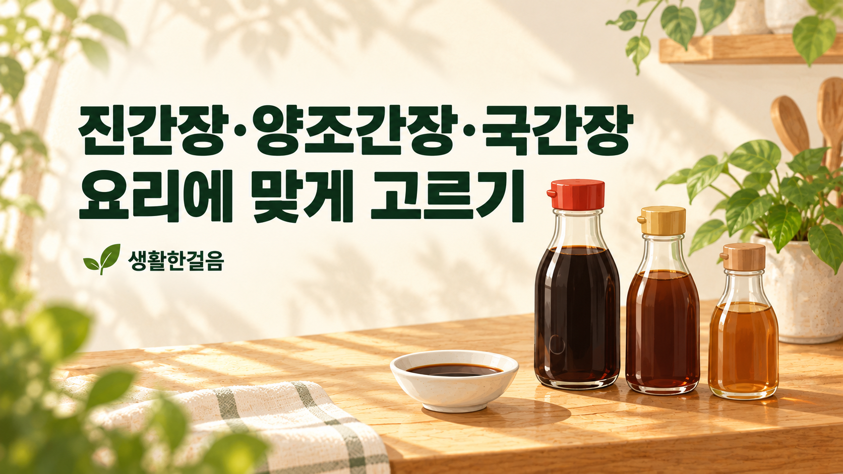 진간장·양조간장·국간장 차이: 요리에 맞게 고르는 법
